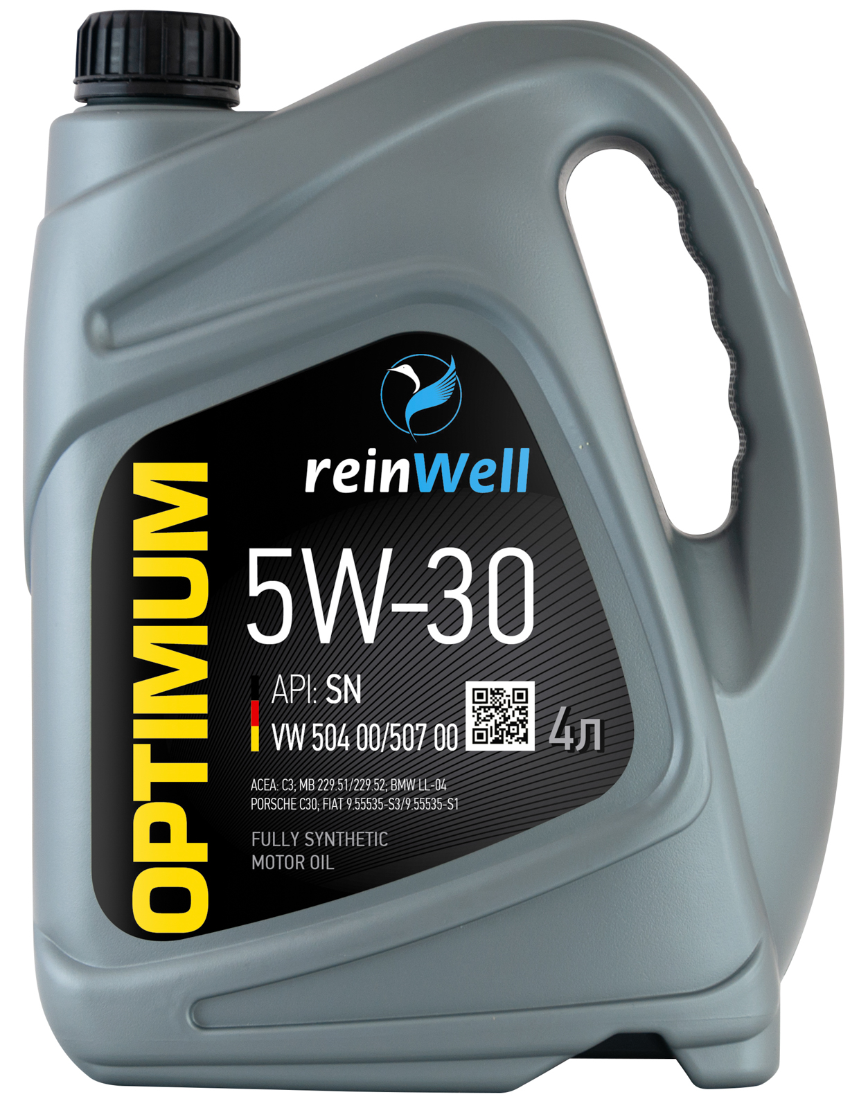 4954 ReinWell Моторное масло 5W-30 API SN, VW 504.00/507.00 (4л)